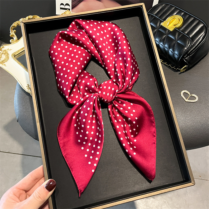 Luxury Bags For Summer - 女性のための豪華なシルクのスカーフ,春と夏のための花の装飾が施された小さなヘッドバンド,卸売