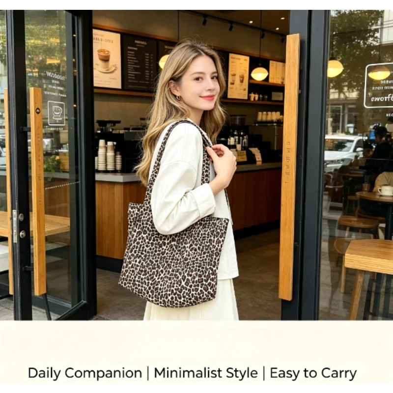 2026 レオパード柄キャンバストートバッグ ゆったりとした - Quiet Luxury Bags Tote のレビューと価格