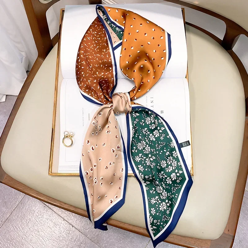 デザインプリントスキニースカーフ格子柄馬毛ヘアバンドスカーフ - Luxury Bags Brand のレビューと価格