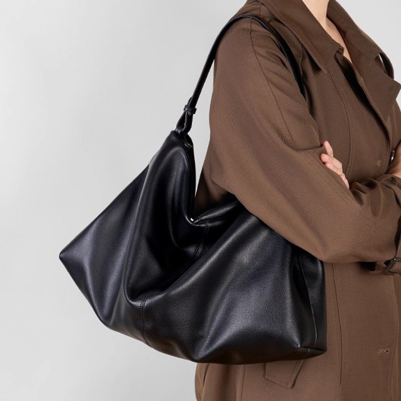 本革ショルダーバッグ レディース ゆったりとしたソフトな通勤 - Quiet Luxury Bags Tote のレビューと価格