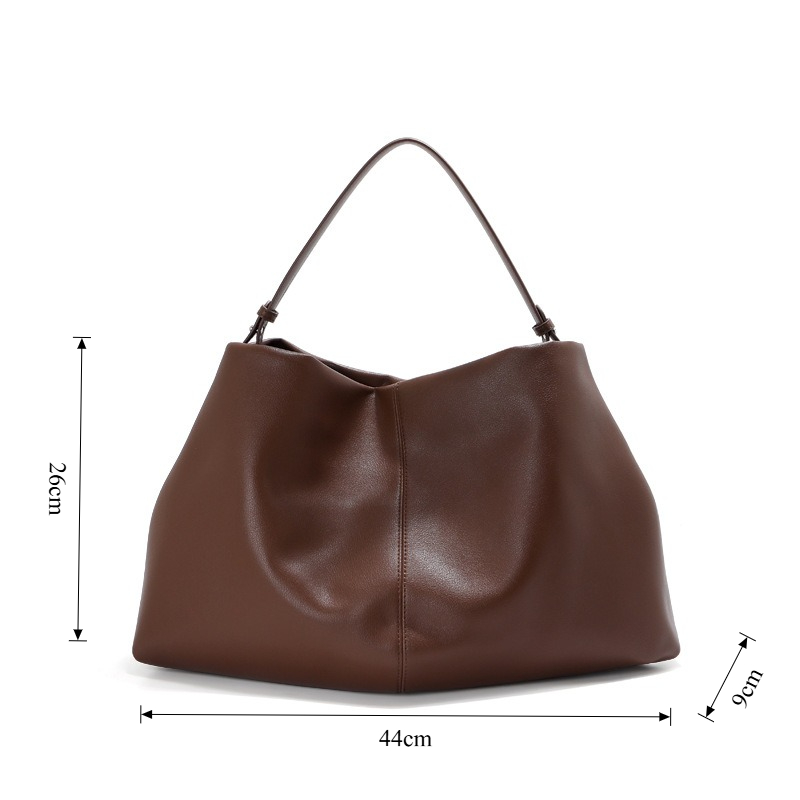 本革ショルダーバッグ レディース ゆったりとしたソフトな通勤 - Quiet Luxury Bags Tote のレビューと価格
