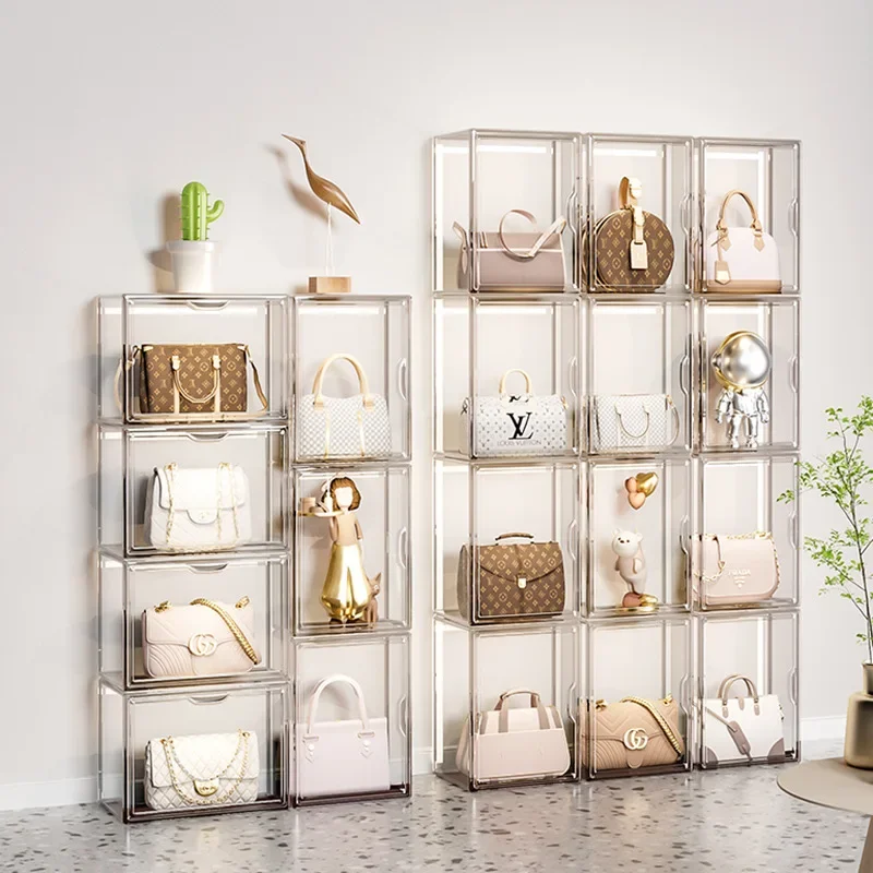 バッグ収納ボックス、ブランド高級バッグ防塵収納ラック、六面透 - Luxury Bags Brand Names のレビューと価格