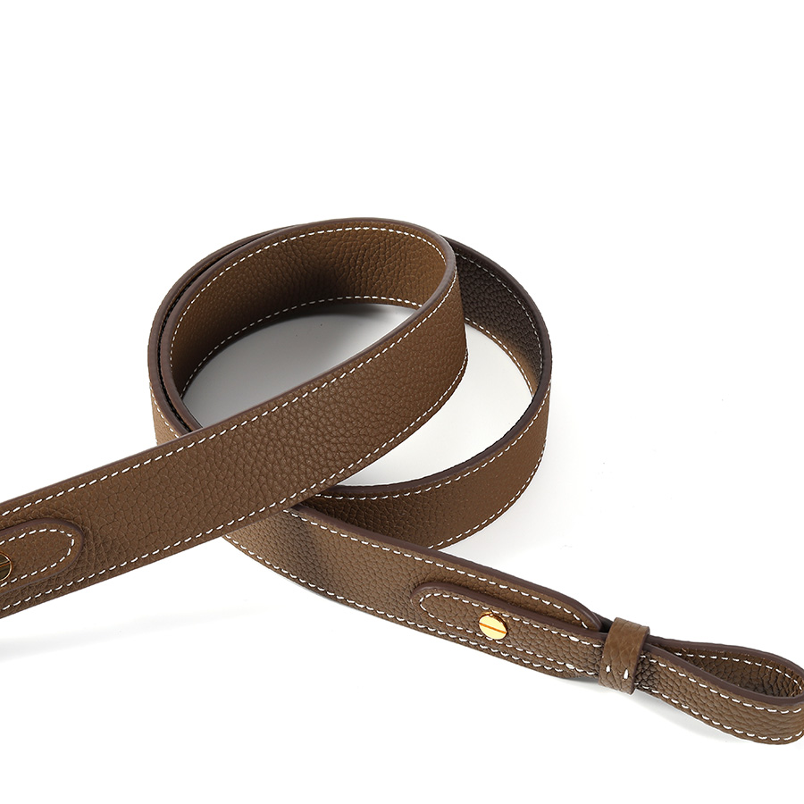 フルレザー トゴ エトゥープ 本革 3cm幅 ショルダースト - Belt Bag Leather Wide のレビューと価格