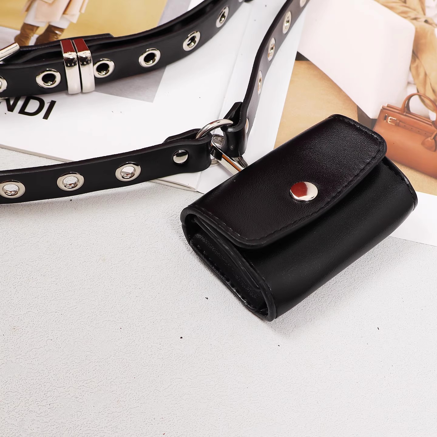 女性のランウェイファッション本革黒バッグカマーバンド女性ドレ - Belt Bag Leather Wide のレビューと価格