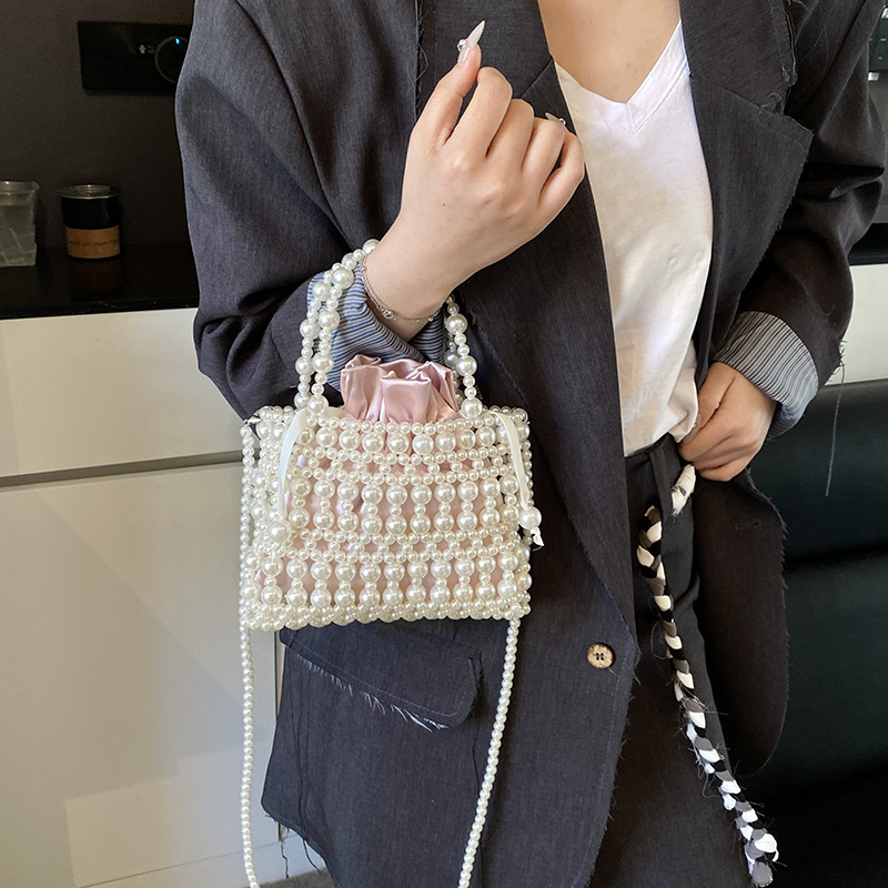 ライト高級真珠クロスボディバッグ女性のための夏のパッチワーク - Luxury Bags For Summer のレビューと価格