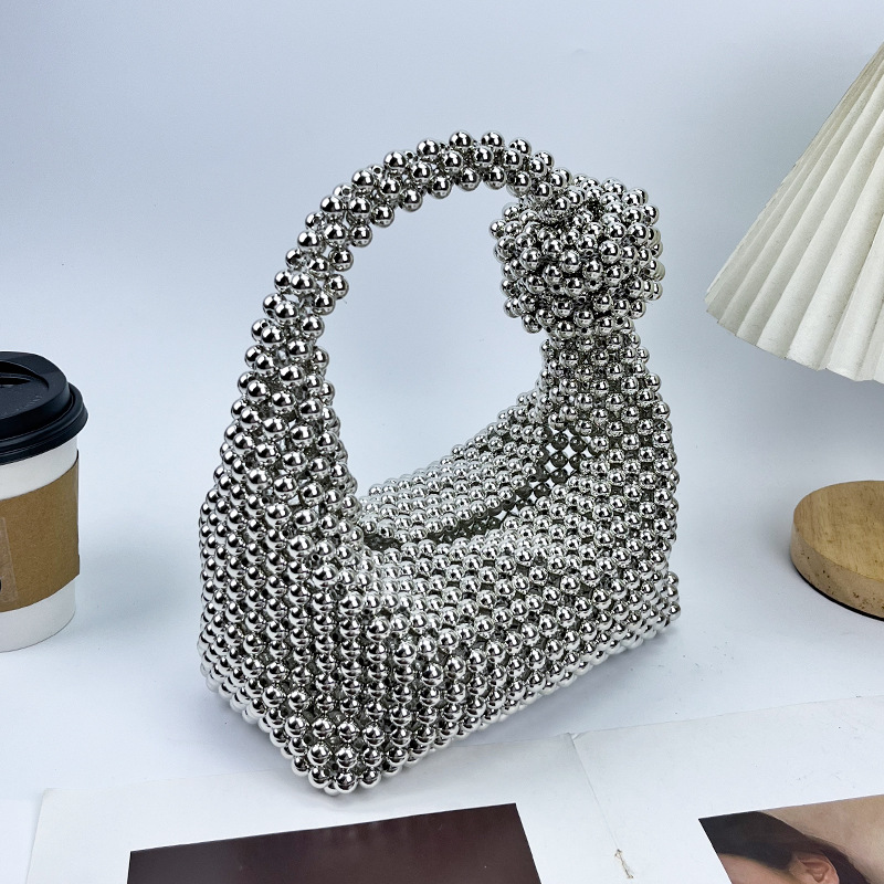 2026年夏新作　電気メッキシルバーカラーアクリルビーズハン - Luxury Bags For Summer のレビューと価格