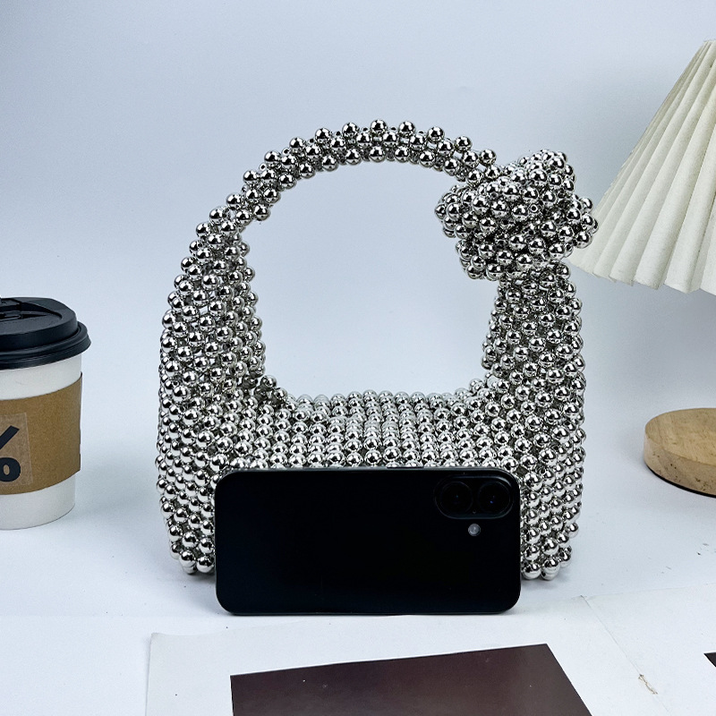 2026年夏新作　電気メッキシルバーカラーアクリルビーズハン - Luxury Bags For Summer のレビューと価格