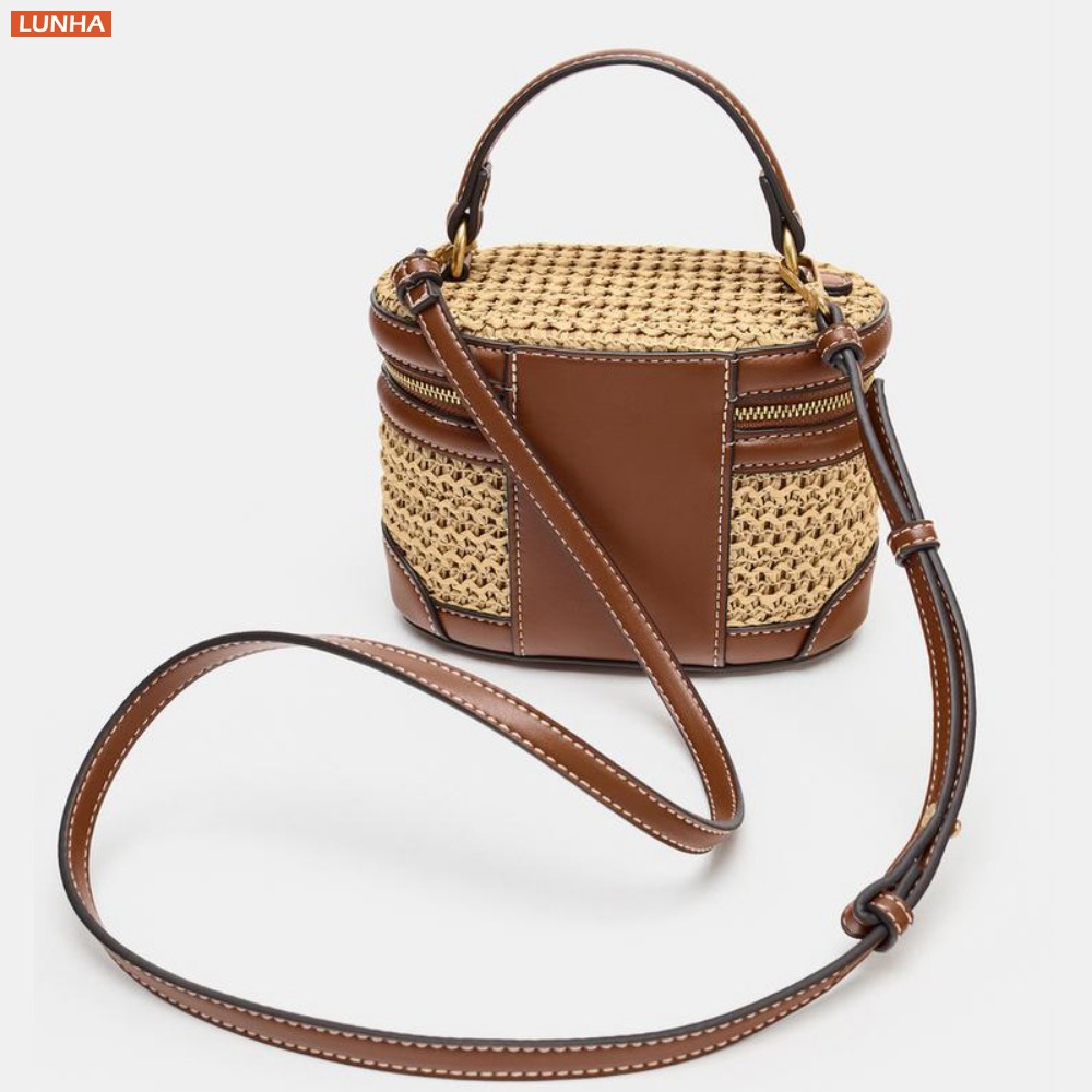 女性用ミニクロスボディ織りボックスバッグ、バニティパースハン - Luxury Bags For Summer のレビューと価格